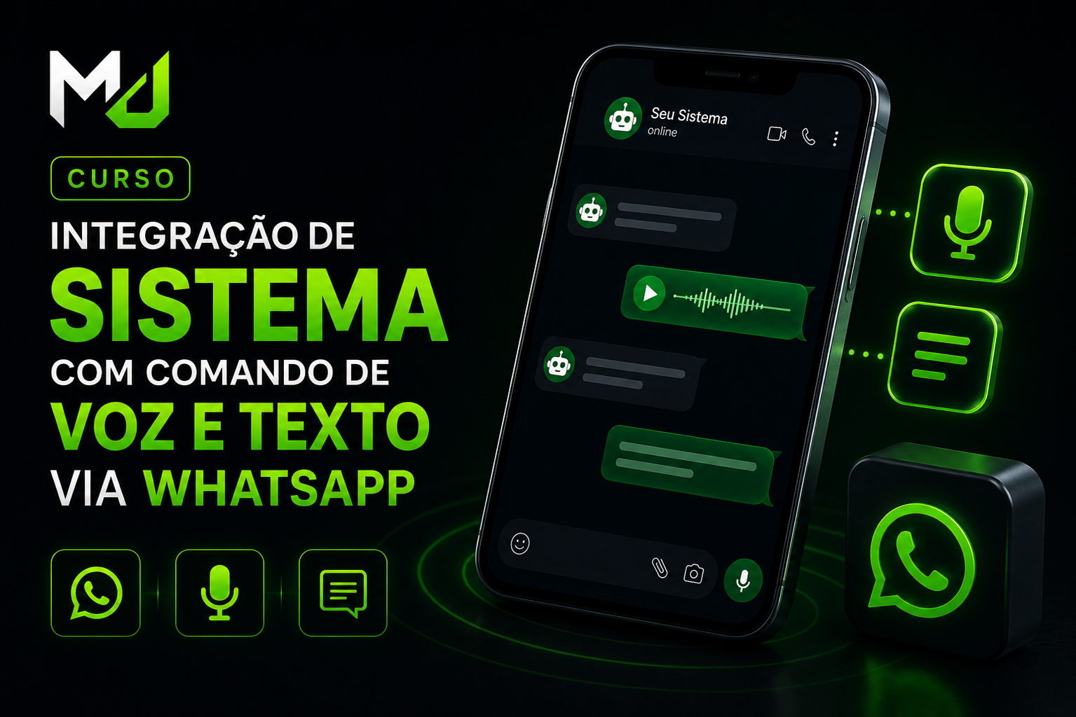 Curso Integração de Sistema com Comando de Voz e Texto via WhatsApp